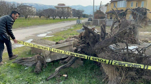 Bursada Tarihi Lahit Parçalanmış Halde Yol Kenarında Bulundu
