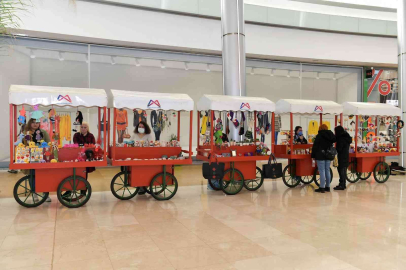 Üretici kadın stantları yıl sonuna kadar AVMlerde olacak