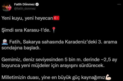 Fatih sondaj gemisi Karadenizdeki 3. arama sondajına başladı