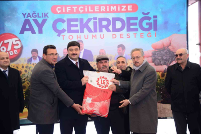 Kahramankazan Belediyesinden çiftçilere yağlık ayçiçeği tohumu desteği