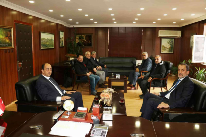 Demirtaş, Başkan Şahin ve beraberindeki iş insanlarını ağırladı