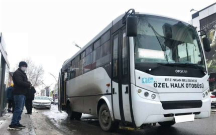 Erzincanda toplu taşımaya zam yapıldı