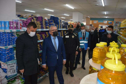 Valinin market denetiminde iki market hakkında inceleme başlatıldı