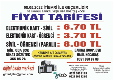 Adanada toplu taşımaya zam