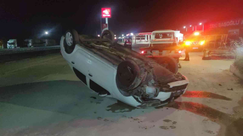 Takla Atan Otomobilden Yaralı Kurtuldu