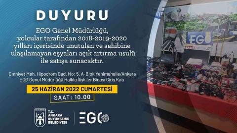Toplu taşıma araçlarında unutulan eşyalar satışa çıkıyor