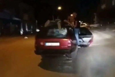 Araç Üzerinde Tehlikeli Yolculuk Kamerada