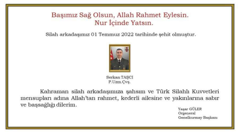 Şehit Ateşi Bursaya Düştü