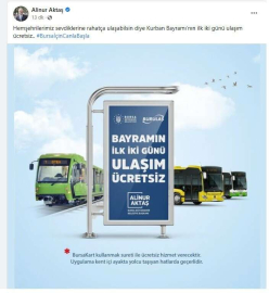 Bursada Bayramda Ulaşım İlk İki Gün Ücretsiz