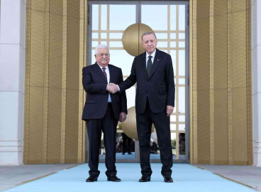 Cumhurbaşkanı Erdoğan, Filistin Devlet Başkanı Abbası resmi törenle karşıladı