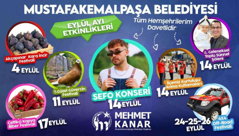 Mustafakemalpaşada Eylül Dolu Dolu Geçecek