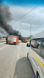Bursada Otomobil Alev Alev Yandı, Sürücüsü Canını Zor Kurtardı