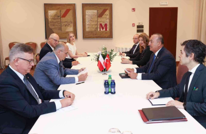 Dışişleri Bakanı Çavuşoğlu, Polonya Dışişleri Bakanı Rau ile bir araya geldi