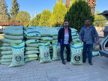 Sarıgölde çiftçilere buğday tohumu desteği