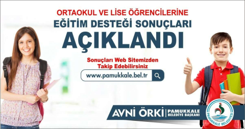 Pamukkale Belediyesinin eğitim yardımı sonuçları açıklandı