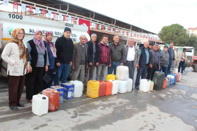 Belediyeden çiftçiye mazot ve direk desteği