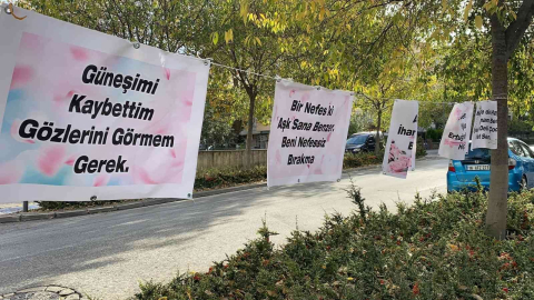 (Özel) Bursada Eşine Kendisini Affettirmek İçin Çalıştığı Marketin Karşısına Pankart Astı