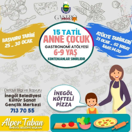 İnegölde Anne Ve Çocuklar İçin Gastronomi Atölyesine Başvurular Başladı