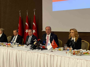 Memleket Partisi Genel Başkanı Muharrem İnce gazetecilerle buluştu