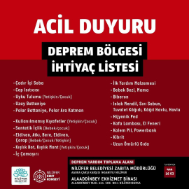 Nilüfer Belediyesi Deprem Bölgesi İçin Yardım Kampanyası Başlattı