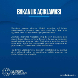 Hazine ve Maliye Bakanlığından fırsatçılara ilişkin açıklama