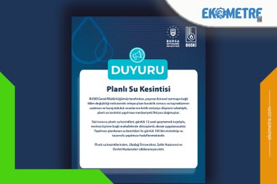 Bursa’da planlı su kesintileri
