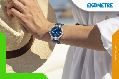 Pırlanta Bezel ve Lacivert Kadranı ile Marine Koleksiyonu