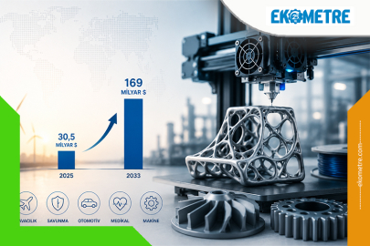 Küresel eklemeli imalat pazarı 2033'te 169 milyar dolara ulaşacak