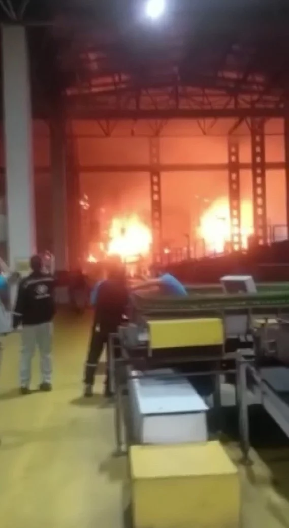 Bursada Fabrikada Korkutan Yangın