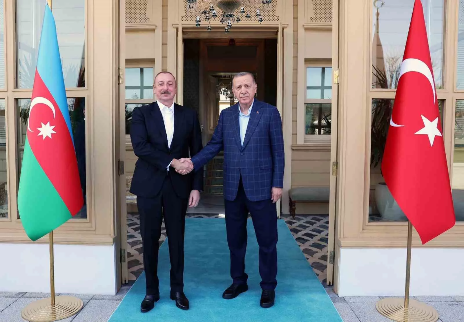 Cumhurbaşkanı Erdoğan ile Azerbaycan Cumhurbaşkanı Aliyevin görüşmesi başladı