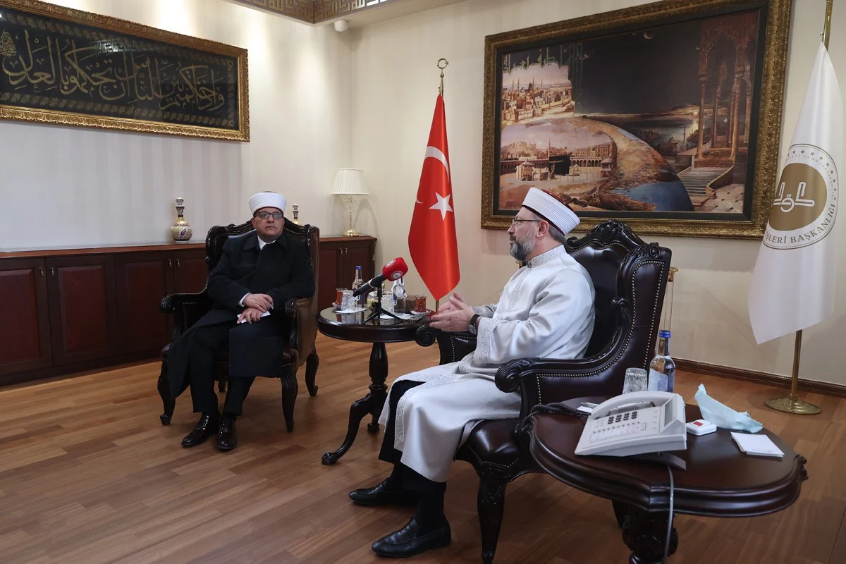 Filistin Vakıflar ve Din İşleri Bakanı Al-Bakriden, Diyanet İşleri Başkanı Erbaşa ziyaret