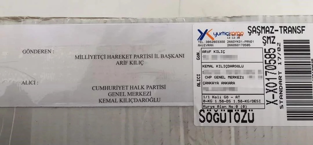 MHP Kırşehir İl Başkanı Kılıçdaroğluna kandil gönderdi