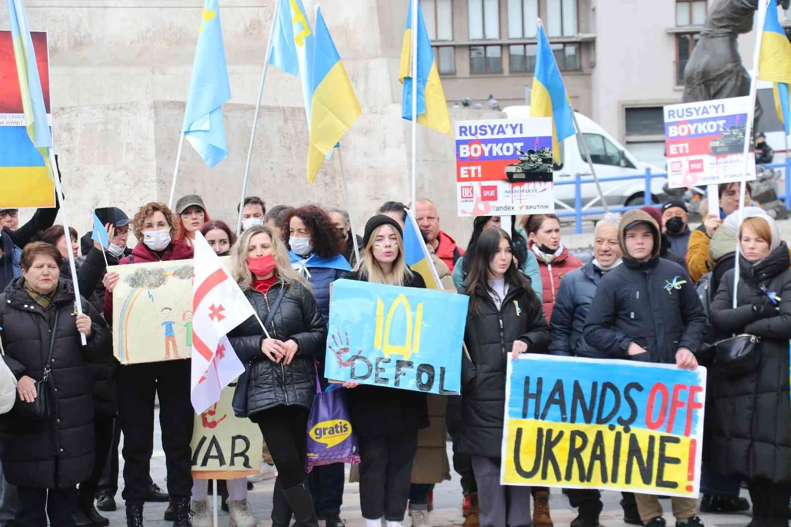 Rusya Ukrayna Savaşı Ankarada üçüncü kez protesto edildi